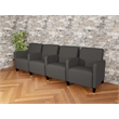 Lesro Ravenna Lounge Reception 4 Seat Tandem Seating in Gray
