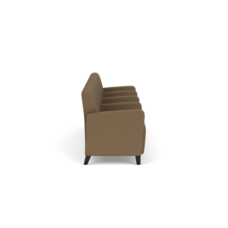 Lesro Ravenna Lounge Reception 4 Seat Tandem Seating in Brown