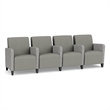 Lesro Ravenna Lounge Reception 4 Seat Tandem Seating in Gray
