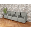 Lesro Ravenna Lounge Reception 4 Seat Tandem Seating in Gray