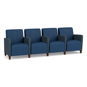 Lesro Ravenna Lounge Reception 4 Seat Tandem Seating in Blue