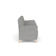 Lesro Ravenna Lounge Reception 3 Seat Tandem Seating in Gray