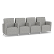 Lesro Ravenna Lounge Reception 4 Seat Tandem Seating in Gray