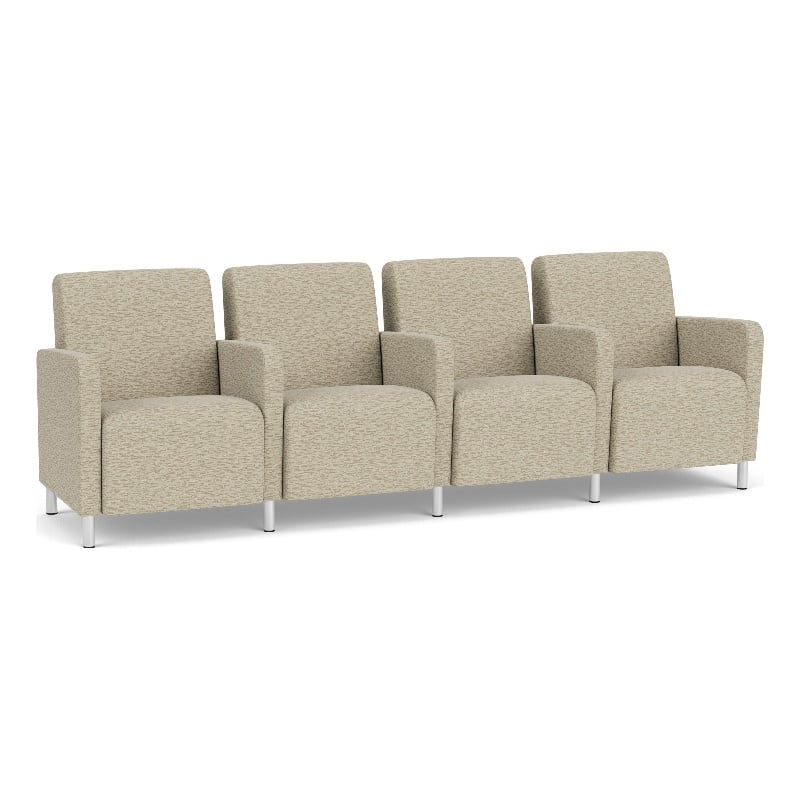 Lesro Ravenna Lounge Reception 4 Seat Tandem Seating in Beige