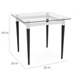 Lesro Ravenna Lounge Reception End Table 22x22