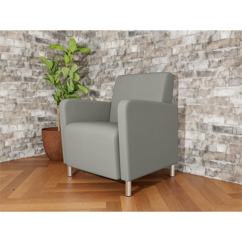 Lesro Ravenna Lounge Reception Guest Chair in Gray