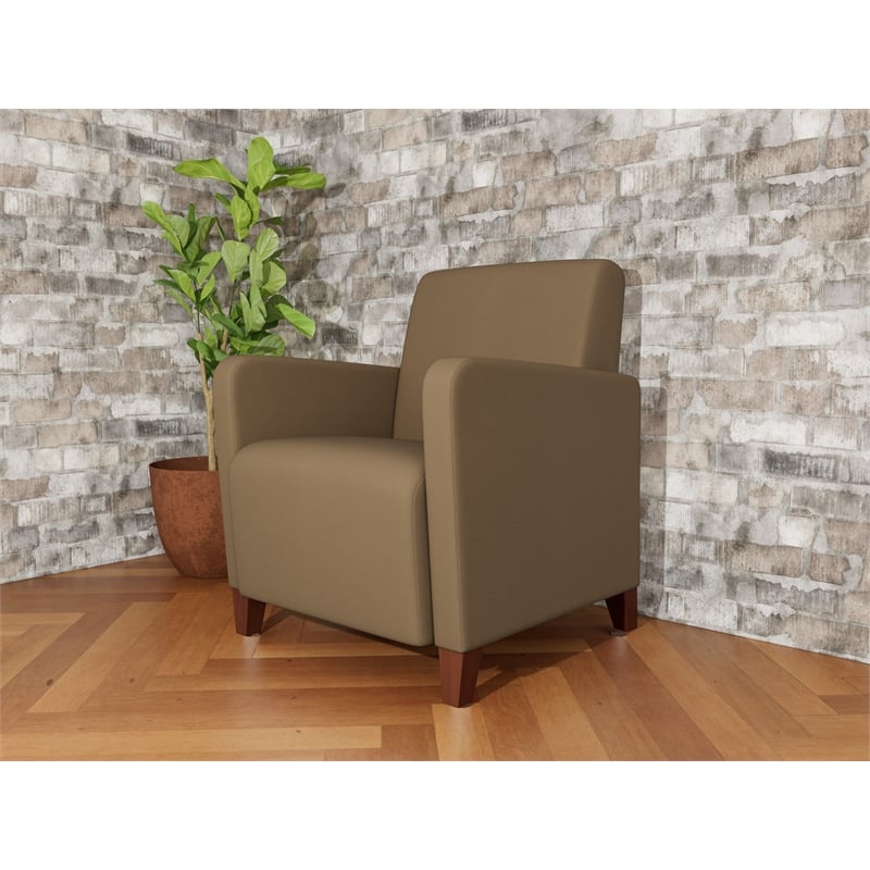Lesro Ravenna Lounge Reception Guest Chair in Brown