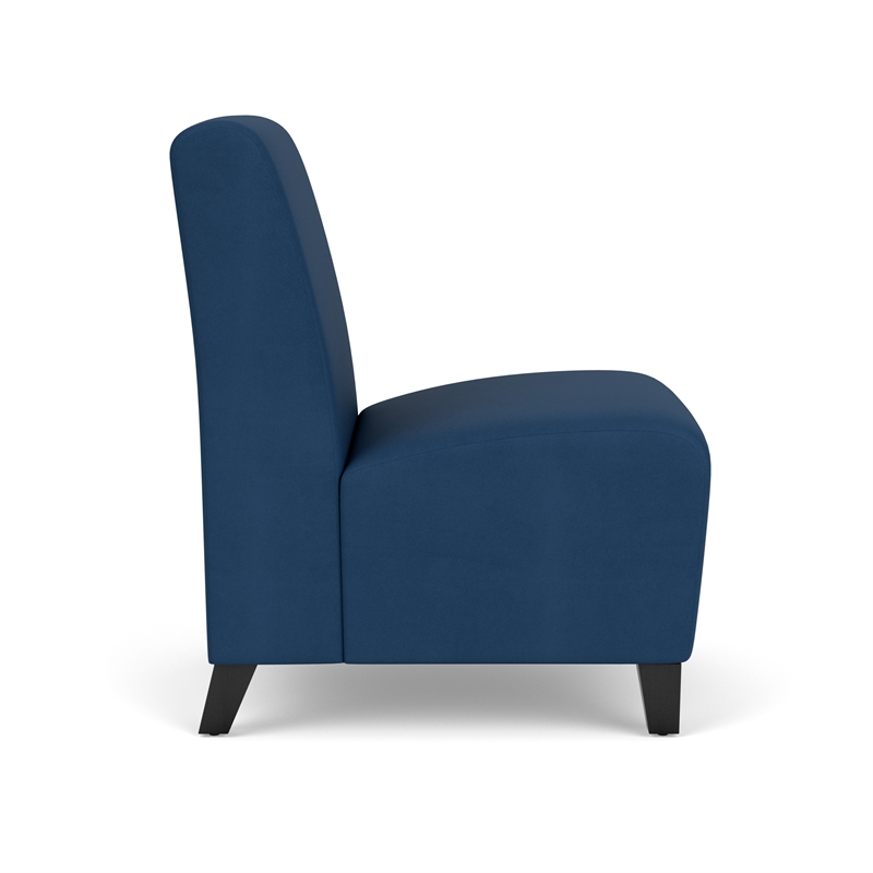 Lesro Ravenna Lounge Reception Armless Guest Chair in Blue