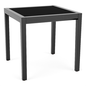 Lesro Brooklyn Waiting Reception End Table 20x20&quot HPL Insert Top in Black