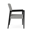 Lesro Brooklyn Waiting Reception Guest Chair Wood Frame in Gray