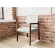 Lesro Brooklyn Waiting Reception Guest Chair Wood Frame in Gray