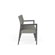 Lesro Brooklyn Waiting Reception 3 Seat Tandem Seating No Center Arms in Gray