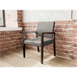 Lesro Brooklyn Waiting Reception Guest Chair Wood Frame in Gray