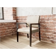 Lesro Brooklyn Waiting Reception Guest Chair Wood Frame in Brown