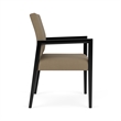 Lesro Brooklyn Waiting Reception Guest Chair Wood Frame in Brown