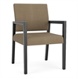 Lesro Brooklyn Waiting Reception Guest Chair Wood Frame in Brown