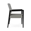 Lesro Brooklyn Waiting Reception Guest Chair Wood Frame in Gray