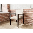 Lesro Brooklyn Waiting Reception Guest Chair Wood Frame in Brown