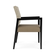 Lesro Brooklyn Waiting Reception Guest Chair Wood Frame in Brown