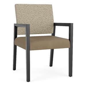 Lesro Brooklyn Waiting Reception Guest Chair Wood Frame in Brown