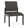 Lesro Brooklyn Waiting Reception Armless Guest Chair Wood Frame in Gray