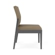 Lesro Brooklyn Waiting Reception Armless Guest Chair Wood Frame in Brown