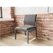 Lesro Brooklyn Waiting Reception Armless Guest Chair Wood Frame in Gray
