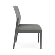 Lesro Brooklyn Waiting Reception Armless Guest Chair Wood Frame in Gray