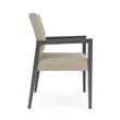 Lesro Brooklyn Waiting Reception Wide Guest Chair Wood Frame in Beige