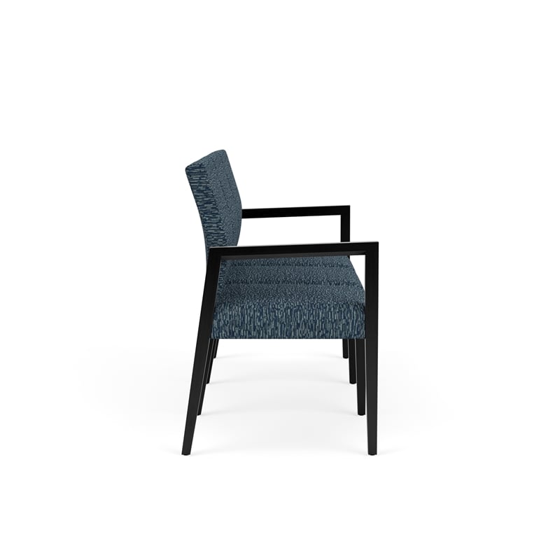 Lesro Brooklyn Waiting Reception 3 Seat Tandem Seating No Center Arms in Blue