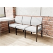 Lesro Brooklyn Waiting Reception 3 Seat Tandem Seating No Center Arms in Gray