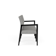 Lesro Brooklyn Waiting Reception 3 Seat Tandem Seating No Center Arms in Gray