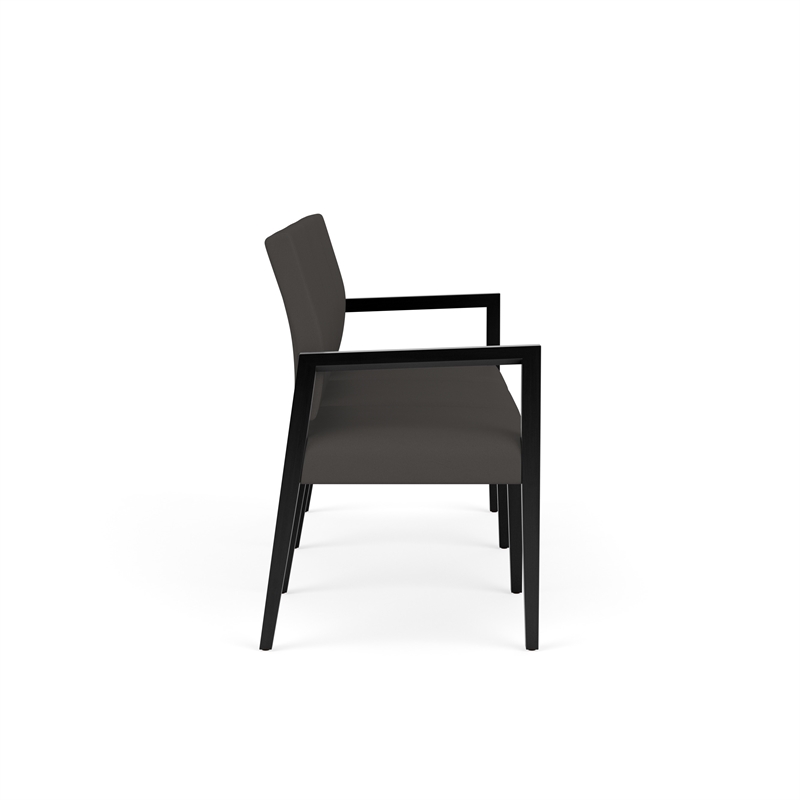 Lesro Brooklyn Waiting Reception 3 Seat Tandem Seating No Center Arms in Gray