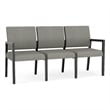 Lesro Brooklyn Waiting Reception 3 Seat Tandem Seating No Center Arms in Gray