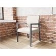 Lesro Brooklyn Waiting Reception Guest Chair Wood Frame in Beige