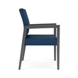 Lesro Brooklyn Waiting Reception Guest Chair Wood Frame in Blue