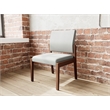 Lesro Brooklyn Waiting Reception Armless Guest Chair Wood Frame in Gray