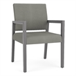 Lesro Brooklyn Waiting Reception Guest Chair Wood Frame in Gray
