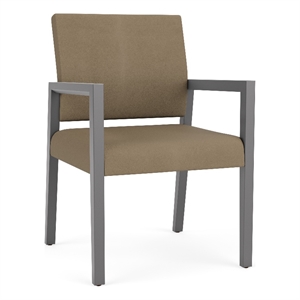 Lesro Brooklyn Waiting Reception Guest Chair Wood Frame in Brown