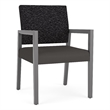 Lesro Brooklyn Waiting Reception Guest Chair Wood Frame in Gray