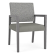 Lesro Brooklyn Waiting Reception Guest Chair Wood Frame in Gray