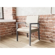 Lesro Brooklyn Waiting Reception Guest Chair Wood Frame in Brown