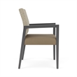 Lesro Brooklyn Waiting Reception Guest Chair Wood Frame in Brown
