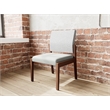 Lesro Brooklyn Waiting Reception Armless Guest Chair Wood Frame in Gray