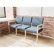 Lesro Brooklyn Waiting Reception 3 Seat Tandem Seating No Center Arms in Blue