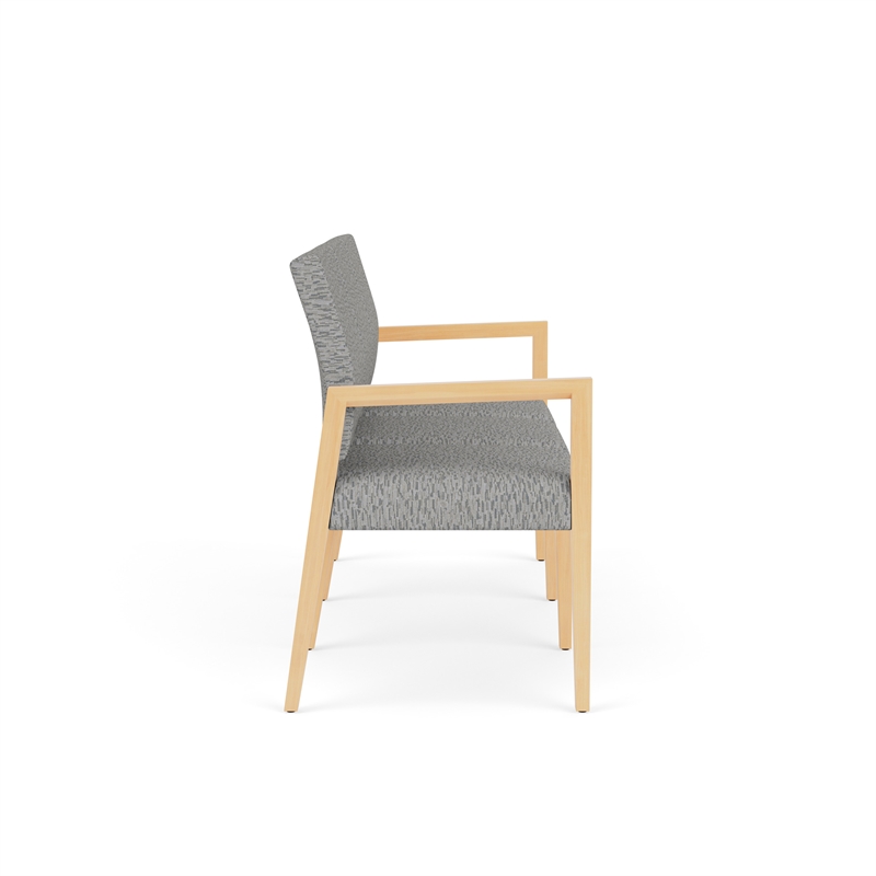 Lesro Brooklyn Waiting Reception 3 Seat Tandem Seating No Center Arms in Gray