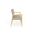 Lesro Brooklyn Waiting Reception 3 Seat Tandem Seating No Center Arms in Beige