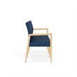 Lesro Brooklyn Waiting Reception 3 Seat Tandem Seating No Center Arms in Blue