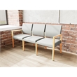 Lesro Brooklyn Waiting Reception 3 Seat Tandem Seating No Center Arms in Gray