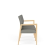 Lesro Brooklyn Waiting Reception 3 Seat Tandem Seating No Center Arms in Gray